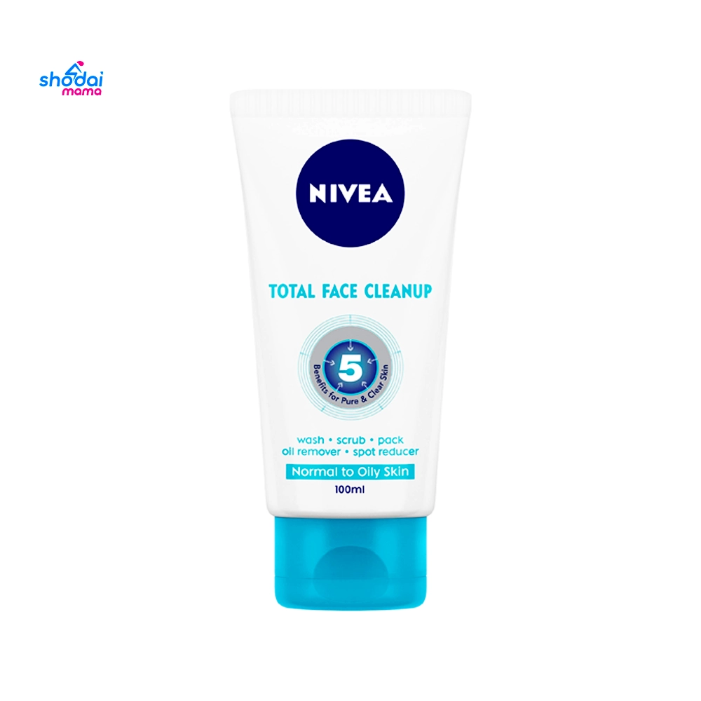 Nivea Total Face Cleanup Face Wash 100gm